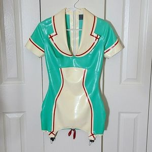 Skin two latex nurse uniform